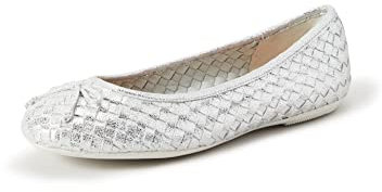 Geox Women's D Palmaria A Ballerina, Silver, 5 UK