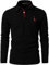 GNRSPTY Mens Polo Long Sleeve Shirt Cotton Golf Giraffe Tops,Black,M