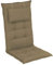 elGiga Sun Garden Hochlehner-Auflage 1-Stück Inco Champagner 120 x 50 x 7 cm für Gartenstuhl, mit Kopfpolster, hochwertig, waschbar und pflegeleicht