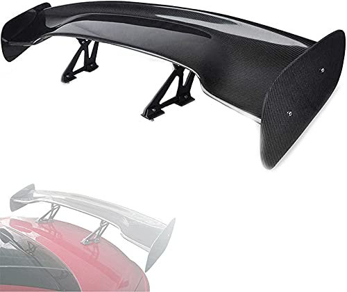 Spoiler universale per ala Gt, alettone posteriore per auto, spoiler da corsa per ala posteriore del bagagliaio, alettone fisso Gt in fibra di carbonio, 145 cm, risparmio di carburante