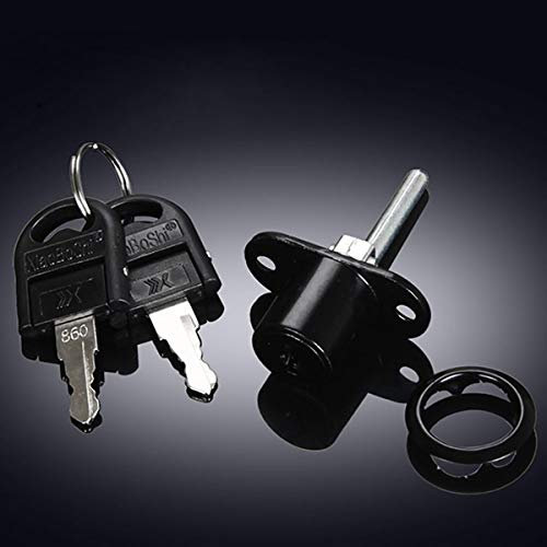 2 Stück Schublade Schloss mit Schlüssel, Plunger-Schloss Schrankschloss Bolzenschloss Schiebetürenschloss Zylinder Möbelschloss