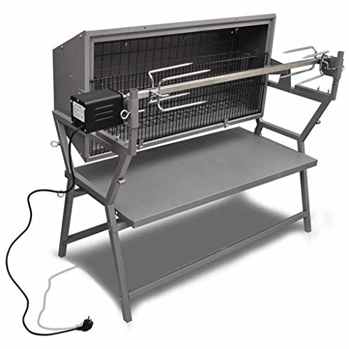 Tidyard Catherinol Broche à rôtir de Barbecue Fer et Acier Inoxydable
