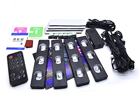 Tiardey Auto Innenraumbeleuchtung Sternenprojektor Lichter Fernbedienung Sound Aktive Atmosphäre Lampe für Auto Teppich Lichter - Smart Light