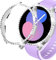 DEALELE [2-Pack] Uhrengehäuse Kompatibel mit Samsung Galaxy Watch 5 Pro 45mm, Bling Einzelne-Reihe Diamant PC Schutzhülle Ersatz Uhrenbezug Stoßstange (45mm, Silber + Transparent)