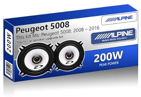 5008 Speaker upgrade Rear Door Alpine car speakers 5.25 13cm 200W