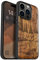 Carveit Handyhülle für iPhone 14 Pro Holz Cover kompatibel MagSafe mit Massivholz für Apple 14Pro Stoßfeste Stoßstange Weich TPU hulle（Nussbaum-Berge und Hirsche）