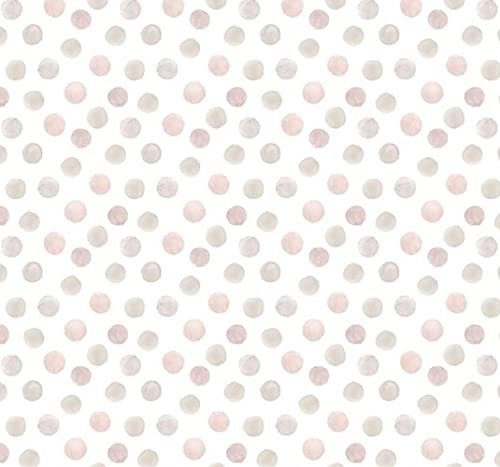 Melody Jane Dolls House Pink Polka Dot Spotty on White Miniature Print Wallpaper1:12 Scale