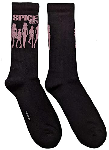 Spice Girls Unisex Adult Silhouette Socks (7 UK-11 UK) (Black)
