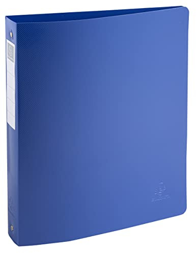 Exacompta - Ref. 51142E - 1 Bee Blue semi-rigid binder - 4 round rings, diameter 30 mm - spine 40 mm - external dimensions 32 x 26.8 cm - A4 maxi file format - navy blue color
