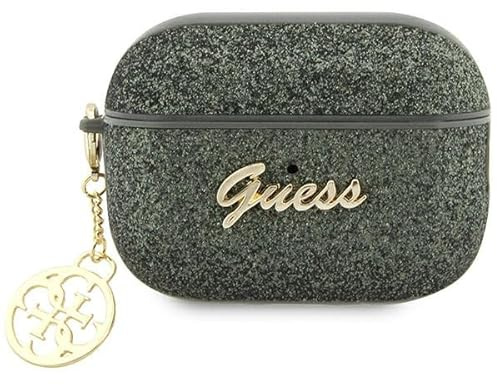Guess GUAP2GLGSHA Hülle für AirPods Pro 2 Grün Glitter Flake 4G Charm