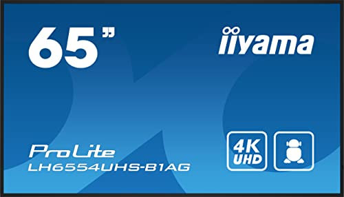 IIYAMA - PUBLIC DISPLAY LH6554UHS-B1AG 64.5IN IPS 4K UHD 500CD 3HDMI VGA DP 2USB 24:7