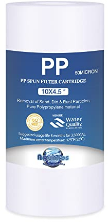 Sedimentfilter Schwebstofffilter Vorfilterkartusche Filterkartusche Sandfilter BigBlue Jumbo Polypropylen Sedimenfilter PP BB10 10 x 4,5 Zoll 50 Mikron