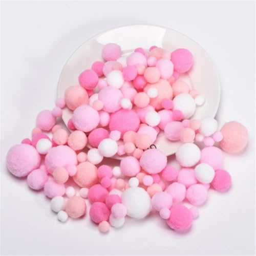 400 Stück 1–3 cm Pompons Sortierte Größen für Textilverzierung Bunt (04_) | Pompons in verschiedenen Größen für Handarbeit und Näharbeiten, zum Annähen, Kleben und dekorativen Textilverzieren