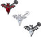 Longbeauty 16G Fledermaus Labret Lippenpiercing Studs Set Halloween Körperschmuck, 3 Pcs