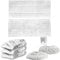 SPARES2GO Microfibre Floor Pads + Tool Covers Compatible with Karcher Easyfix SC1 SC2 SC3 SC4 SC5 Series Steam Cleaner (Pack of 2)