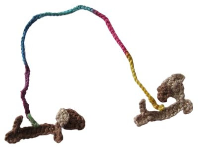 Lesezeichen Dackel (Mit Organza weiß)