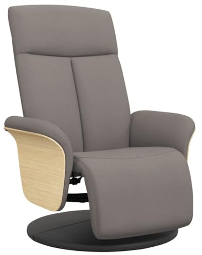 vidaXL Relaxsessel mit Fußteil Taupe Stoff