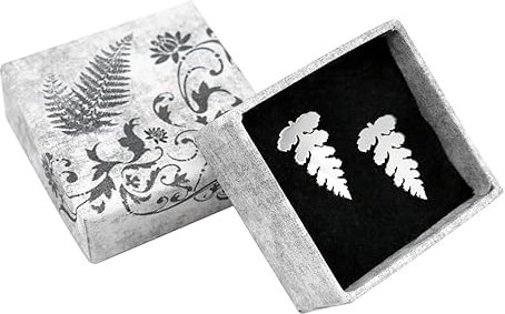 Fern leaf earrings sterling silver jewellery