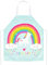 TOPWAYS Schürzen für Kinder, Cartoon Kinderschürze Kochschürze für Jungen und Mädchen, Kinderschürze für Kunst, Malerei Gartenarbeit（Regenbogen Einhorn）
