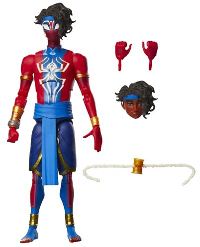 Marvel Legends Series Pavitr Prabhakar, Action-Sammelfigur zu Spider-Man: Across The Spider-Verse (15 cm), Rot, Blau