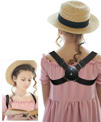 Back Bodyguard Haltungskorrektur Elektronische Überwachung Vibrations Rückenkorrekturband Rückenstütze Rückenstabilisator Schwarz