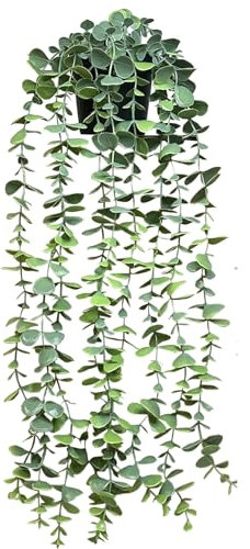 Pianta Finta Cadente con Vaso,Edera Artificiale Piante Finte con Vasi per Matrimonio Giardino Balcone Camera da Letto Interna Decorazione Della Parete (1pcs)