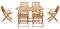 Outsunny Sitzgruppe 7tlg. Klappbar Balkonset Essgruppe aus Massivholz Sitzgarnitur Balkonmöbel Set 1 Tisch+6 Stühle Gartenmöbel Set für Terrasse Garten Natur