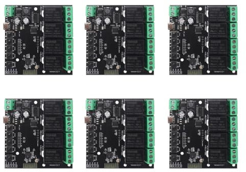 Ronlok 6X 4CH Tuya Switch Módulo Interruptor WiFi Relé Inalámbrico Smart Life APP Inteligente para Smart Home Switch