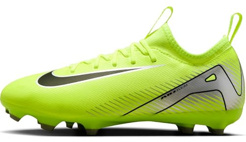 Nike Zoom Vapor 16 Academy Fg/MG, Scarpe da Calcio, Volt/Black, 35.5 EU