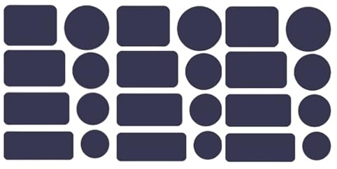 24 Stück Daunenjacke Reparatur Flicken, Nylon Reparatur Flicken, Wasserdichtes Selbstklebend Stoff, 8 Größen in Runder und Rechteck Form, Kleidung Patch für Jacken, Zelt, Tasche (Dunkelblau)