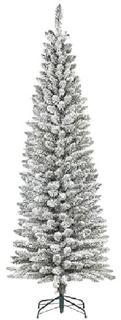 Albero di Natale Bianco Innevato Salvaspazio con Apertura a Ombrello – 120 cm, 150 cm, 180 cm, 210 cm folto e stretto slim (CM 150)