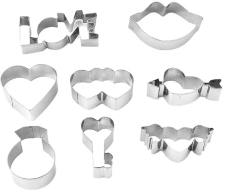 Cookie Cutter Set, Stainless Steel, Valentine, Cake Cutter Mold, Fruit Cutter Mold, Valentine Cake Cutter, Wedding Cookie Cutter Set, Birthday Cookie Cutter Set, Heart