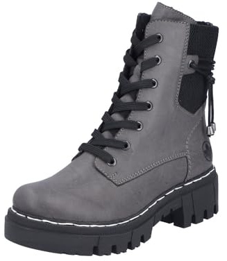 Rieker 74031-45 Schnürstiefel Synthetik Damen in grau