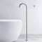 Robinet pour Baignoire Ilot Encastrable Col de Cygne Mitigeur Monocommande Baignoire à Poser,Chromé