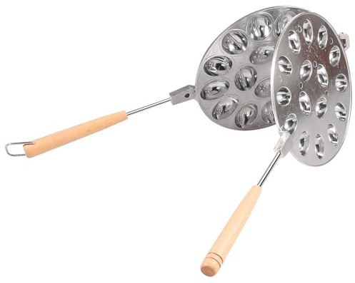 16-Loch Oreshki-Formenmacher für Walnusskekse Walnuss-Plätzchenformen Oreshki-Macher Walnuss-Plätzchenmacher Oreshek Nuss-Macher Oreshnitsa-Macher Nusskeks-Make Walnut Cookie Form Maker (Sliver)