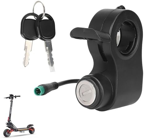 VOLOHAS Elektrisches Türschloss für Kukirin G2 Pro/G2 Max, 5-polig, Elektroroller Starterschalter Gashebel mit Schlüssel, Elektroroller-Zündschloss