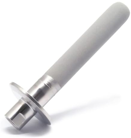 1.5 Tri-Clamp Stainless Steel Diffusion Stone, 2 Micron Aeration, Carbonation With 1/4 NPT CO2 Inlet (6 Length, 1/4 Female NPT)