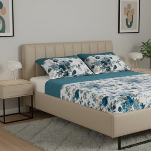 Jenny Sesal Set completo letto in Flanella Anti-Pilling - Daphne Singolo, una piazza e mezza e matrimoniale - Calde e morbide al tatto (Ottanio, Matrimoniale, Floreale)