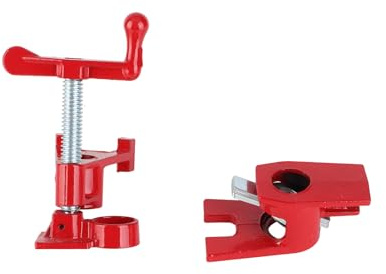 RASTKY 3/4 Pipe Clamp Strong Hand-Cranked Woodworking Fixture Tool for Furniture Assembly