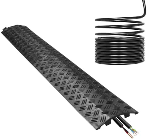 Driveway Hose Protector, Driveway Hose Protector For Cords Wires Pipes, Internal Wire Duct Plate, Pressure-Resistant Anti-Stepping, For Driveways, Garages & Walkways