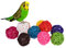 10 Rattan Kugeln Bird Toy DIY Zubehör Spielzeug für Papageien Wellensittiche Sittiche Nymphensittiche Sittiche Unzertrennliche Aras African Greys Kakadu Amazon Käfig Teil zufällige Farbe