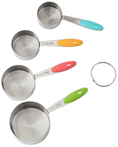 Wilton Rosanna Pansino Measuring Cups, Stainless Steel, Multi-Colour, 9.27 x 10.76 x 26.67 cm