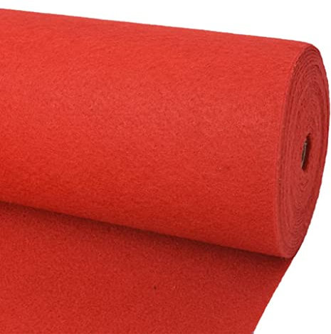 vidaXL Messeteppich Glatt 2x12 m Rot Auslegware Meterware Teppich Bodenbelag