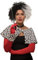 Cruella Perücke schwarz/weiß für Karneval/Fasching