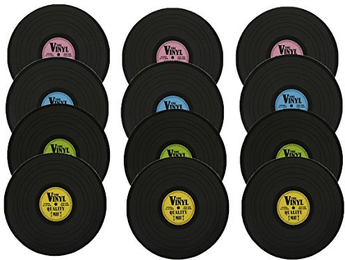 Bada Bing 12er Tischset Schallplatte Rund Ø 39 cm 4fach Sortiert 88