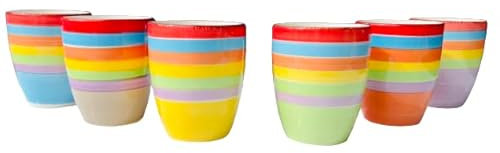 Kombiservice Geschirrset Tafelservice Kaffeeservice Porzellan Geschirr BUNT (4er set Kaffeebacher bunt)