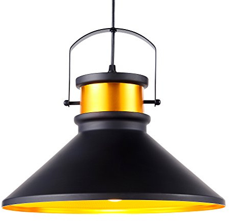 VERSANORA Teamson Home Pendant LED Light Black Modern Hanging Ceiling Lighting VN-L00036-UK