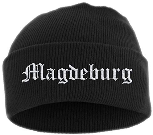 HB_Druck Magdeburg Umschlagmütze - Mütze - Bestickt - Einheitsgröße Schwarz