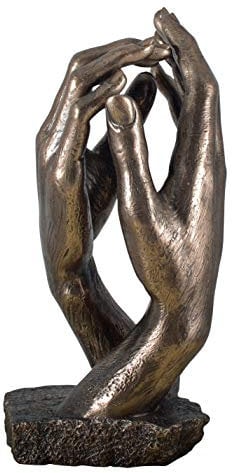 Veronese Figur Die Kathetrale Auguste Rodin 1908 Replik Statue Skulptur bronziert Hände Mehrfarbig