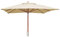 Mendler Gastronomie Holz-Sonnenschirm HWC-C57, Gartenschirm, Polyester/Holz 28kg, eckig 4x4m Seilzug stoßsicher - creme